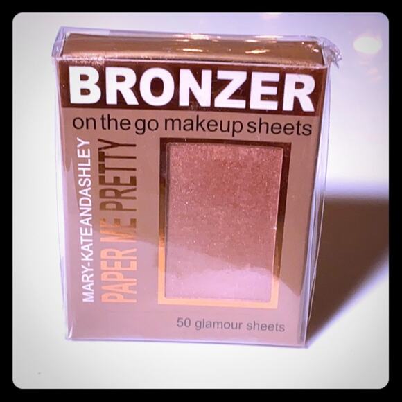 NEW Mary Kate & Ashley 50 BRONZER SHEETS Paper Me Pretty Gold On The Go Make-Up - Picture 4 of 4